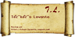 Tőkés Levente névjegykártya