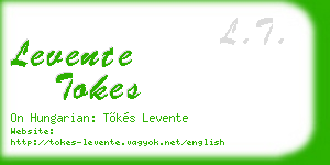 levente tokes business card